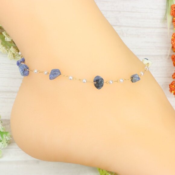 "Handmade Anklet – Elegant & Delicate Jewelry for Women | UNVRC1673 - Picture 6 of 10